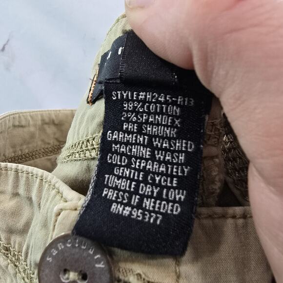 Saturday Sunday Shorts Womens 25 Low Rise Utility Safari Cuffed Convertible - Picture 8 of 11